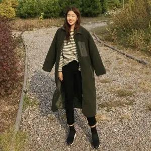 여자 TJ29FG17 6color 데일리 윈터 지퍼 포켓 롱 후리스