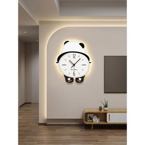 다리움직이는 판다 벽시계 포토존 좌우 시계추 다리가 심플 시계 귀여운 침실 스윙