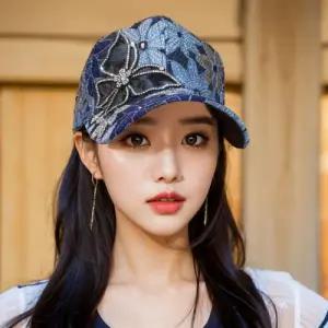 나비 큐빅 장식 메쉬캡 SLT-DS98