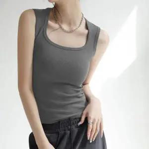캡내장 XJ04UT68 여성 민소매 나시 세미크롭 이너 나시 베이직