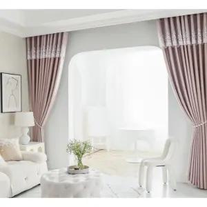 지나송 암막 커튼 침실 거실 유메르 슈퍼특대형 핑크 BNS