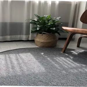 침실러그 헤링본 원형러그(미니) 침실 서재 인테리어 카펫 매트