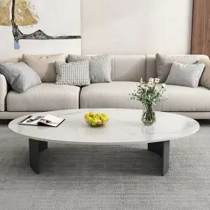 소파 거실 포세린 소파테이블 티테이블 타원형 템바보드