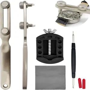TICFROG 시계 케이스 백 리무버 도구 나사식 커버용 조절 가능한 렌치 배터리 교체용 제조기 수리 키트
