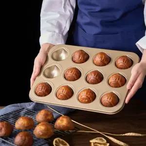 전문 베이킹 틀 6구 오븐용 몰드 논스틱 도넛 케이크 버터 떡틀 카페용