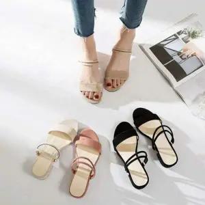 여성 SP066372 청키힐 데일리 여름 스트랩 클래식 샌들 스웨이