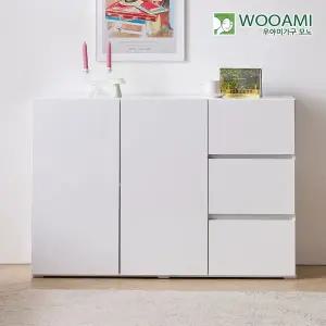 [신세계라이브쇼핑][착불] 우아미가구 모노 마그니 수납장 서랍 거실 다용도 슬림 미니 틈새 1200