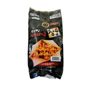 BBQ 용 바베큐 숯 대명 참숯 구이 봉지숯 bbq 2kg 1kg
