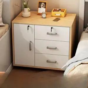 사무용 서랍장 이동식 원목 3단 보관함 서류 캐비닛 은행 침실 수납장