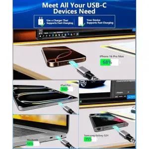 [정품] [애플 MFi 인증] 아이폰 17 충전기 고속 충전 CarPlay 케이블, 3팩 1.8m(6피트) 3A USB to USB-C 나