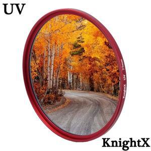 49mm 빨간색 프레임 UV 필터 렌즈 보호대 후지 소니 캐논 사진 액세서리