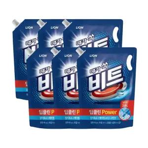 비트 딥클린 파워 액체세제 일반 리필, 2L, 6개