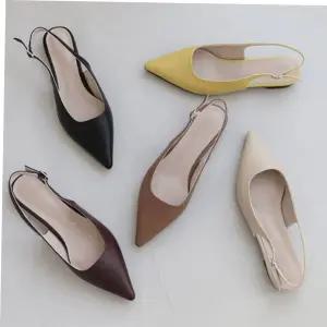 여자슬링백 캐주얼 여성 구두 정장 하객 슬링백 슈즈 하이힐