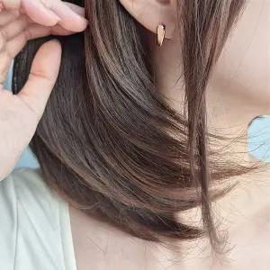 14k G.F 커브드 원터치 링 귀걸이 EA3211