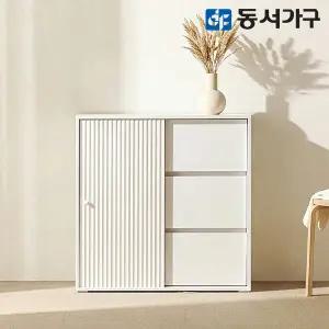 동서가구 오트 E0 템바보드 슬라이딩 수납장 800 1도어 서랍 DF645866