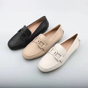 지쎄수제화 양가죽 가죽체인 플랫로퍼 가벼운 단화 2cm 255빅사이즈 +3color