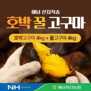 2025년 화산농협 해남 황토 호박고구마 4kg+꿀고구마4kg / 총 8kg