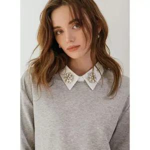 [막스까르띠지오]플라워 주얼리 포인트 페이크 카라_P417500670