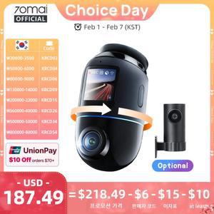 글로벌 버전 70mai 대시 캠 4K 옴니 X800 360 ° 회전 듀얼 채널 HDR 지원 4G 호환 슈퍼커패시터 Omni