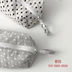다기능 폴카 도트 디자인 연필 케이스 대용량 소프트 터치 문구 파우치 정리함 개학 준비물