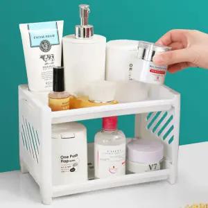 플라스틱 미니 정리 선반 2단 화장품 정리대