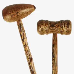 [1+1] 원목 나무망치 안마기 뾰족이,평평이 나무안마기 세트 안마봉 어깨 목 허리 등 두드림 지압봉