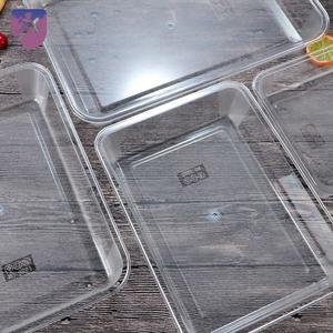 플라스틱 투명쟁반 직사각형 접시 호텔 27x21x4 5 쟁반 반납대 튼튼한