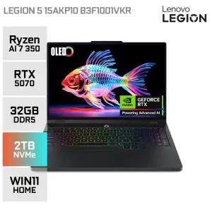 레노버 LEGION 5 15AKP10 83F1001VKR 라이젠7 350 RTX5070 게임용 노트북 WIN11 32GB 2TB YO