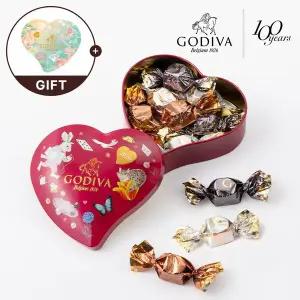 [고디바] 시즌한정 앨리스 티 파티 지큐브 하트 틴 10개입