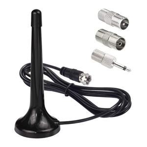 DAB FM 안테나 고이득 75ohm 텔레스코픽 안테나3개 어댑터 포함 홈 스테레오 수신기 H7JF용 호환 실내 라디