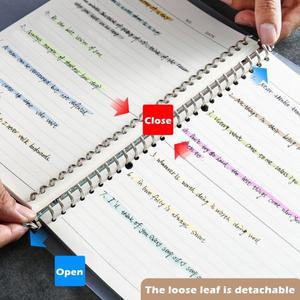 A5/B5/A4 바인더 노트 루스 리프 교체 호환  가능한 내부 리필 디바이더 포함 학생 사무실 학교 용품 용 호