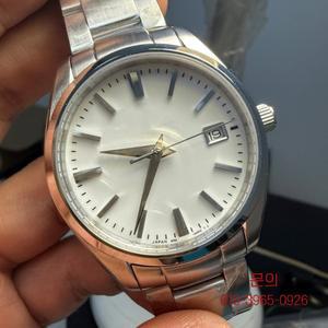 새로운 37mm 소형 SBGX263 블루 사파이어 스테인리스 스틸 밴드 에나멜 손목시계. 쿼츠