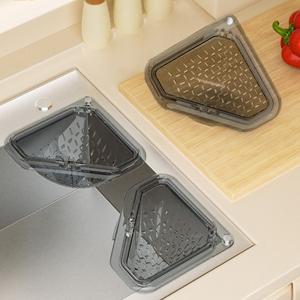 다기능 삼각형 싱크 필터 바구니 거름망 스트레이너 자석 부착형 주방 과일 채소 보관 배수대 주방용품