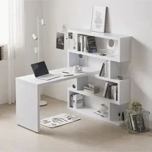 듀코 1400 프리미엄 4단 대형책상책장세트 학생 서재 오피스