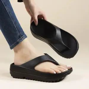 폭신한 쿠션슬리퍼 남녀공용 쪼리 2컬러 편안한 플리플랍 슬리퍼 Mdd6+4rUl