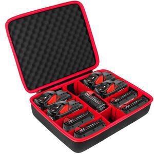 [미국배송] 칸카 하드 배터리 보관함 홀더 밀워키 M12 M18 18V 및 충전기용 휴대용 케이스 교체 - 12V 2.0 / 3.0 4.0 5.0 6.0 6.5 8 9.0 12.0-AH 배터리 충전기(케이스 전용) 보유