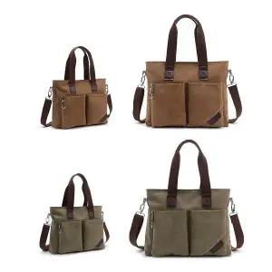 남성 OIH911H4 오피스 투포켓 빈티지 토트 스트랩 숄더백