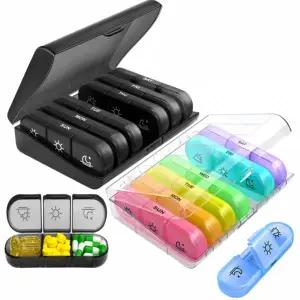 베넬라 휴대용약통 요일별 알약 케이스 약상자 케이스 일주일 요일 미니 한달 통