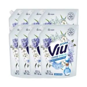 아로마뷰 섬유유연제 에이프릴 코튼 리필 2100mlx8개