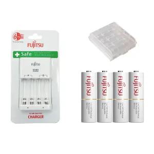 후지쯔 FCT345 충전기+2000mAh AA 충전지 4알 +케이스