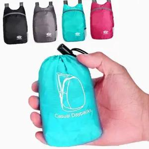 휴대용 백팩 초경량 여행용 생활 접이식 백팩 방수 수납 아웃도어 스포츠 가벼운 피크닉 나일론 여성 등산