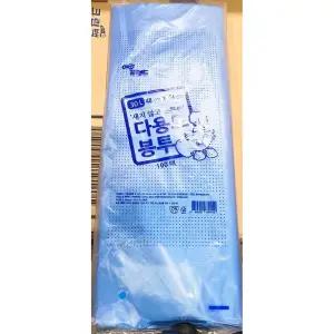 다용도봉투 파란색 30L 100매/배접 봉투 롤 비닐 대형 비닐봉투 마트 평판 투명 검정 비닐백 손잡이 봉지