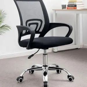 메쉬 의자 공부용 회전형 컴퓨터 사무용 의자 학생용 높이 조절 바퀴형 팔걸이 작업실 게이밍 캐스터 지지