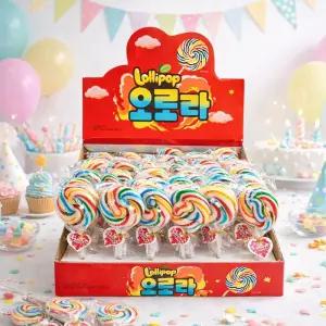오로라 롤리팝 막대사탕 15g 48개입