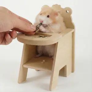 햄스터 조립식 우드 식판체어 드워프 집 원목 골든 케이지 꾸미기 먹이통 물품 소동물 포토존