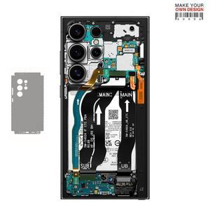 삼성 호환 갤럭시 호환 S25 S23 S22  플러스 S24용 호환 001 컬러풀 데칼 스킨 후면 스크린 보호 커버 랩