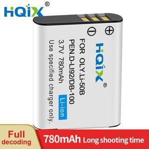 HQIX 적용 가능 Pentax RZ10 I-10 WG-3 X70 J1470S 스타일러스 1020 카메라용 D-LI92 충전기 배터리