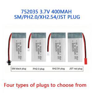 752035 400mAh 배터리 20C 3.7V 하베샴 X4 H107D H31 쿼드콥터 모델 항공기 액세서리용 고속 충전 리포