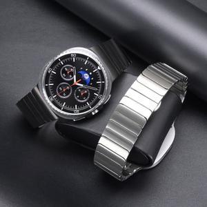 삼성 갤럭시 워치 울트라 47mm 2025용 티타늄 노 갭스 브레이슬릿, 메탈 럭셔리 8 클래식 스트랩