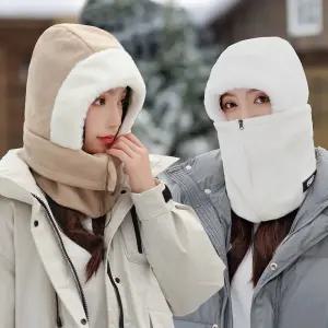남성 여성 전면 지퍼 포인트 풀커버 후드 넥 워머 eZU3+5MGG